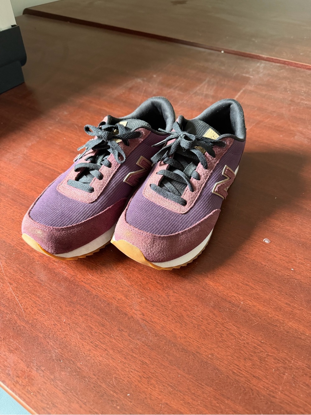 New Balance Kids Burgundy Purple Lace-Up Athletic Sneakers